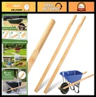 Heavy Duty 60'' Wood Wheelbarrow Handles - Wooden Replacement Kit, Pre-Drilled