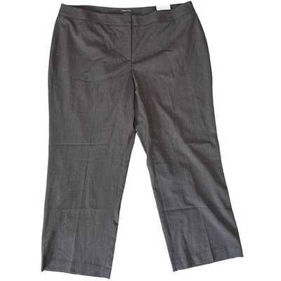 NEW Apt. 9 Brown Herringbone Classic Fit Straight Leg Pearson Pants 24W