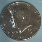 1967 Kennedy half dollar, NM, 40% Silver 50c US Coin