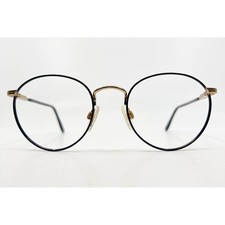 Luxottica Miami Blackgep 135 Round Metal Eyeglasses Frame Italy 53-20