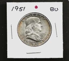 1951 FRANKLIN HALF DOLLAR  Blast White Very Lustrous CHOICE BU #33D67  SILVER