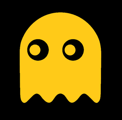 PAC MAN GHOST, SET OF FIVE, DOTS INCLUDED Decal Sticker for Car