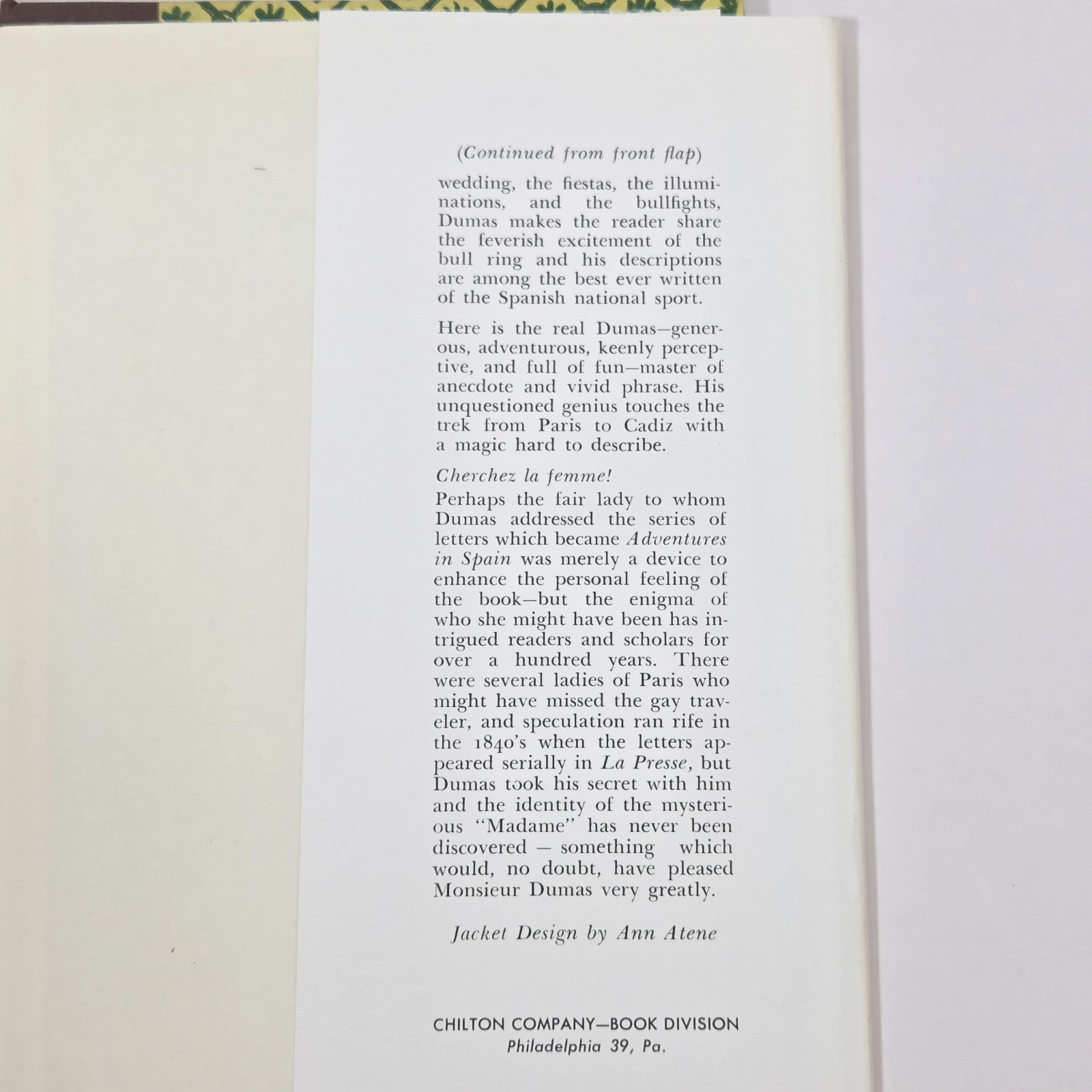 Alexandre Dumas Adventures in Spain 1959 with My Pets 1960 HCDJ First US Edition