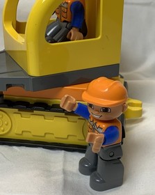 LEGO DUPLO Excavator With 2 Workers Construction Vehicle From #10812
