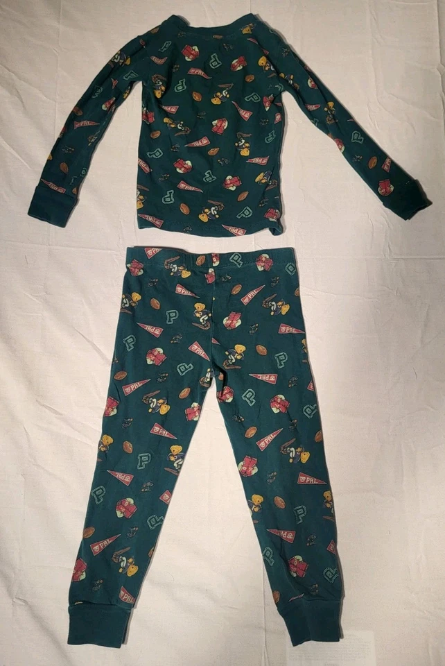 Polo Ralph Lauren Pijama Niños Pequeños Talla 3T Verde OSO Dos Piezas Manga Larga Foto 2 de 4