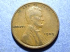 1909-VDB Lincoln cent  VF