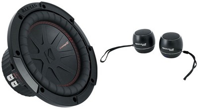 KICKER 48CWR84 CompR 600 Watt 8'' Subwoofer DVC 4-ohm Car Audio Sub+Home Speakers