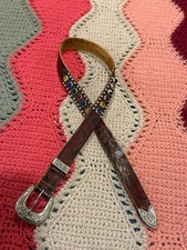 Vintage 1950's Jeweled Studded Rockabilly Western MOTORCYCLE Belt. size 26
