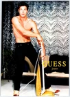 2000 SHIRTLESS PINUP BOY GUESS JEANS Vintage 8"X10.5" Magazine Ad 2000's CTM-7