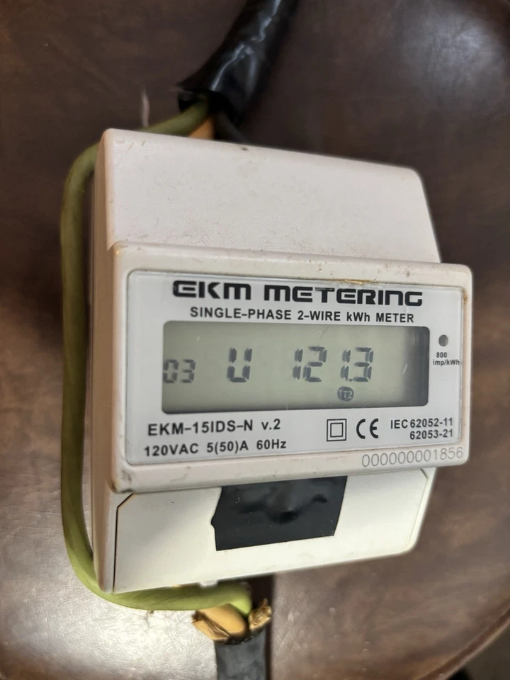 EKM Metering Single Phase 2 Wire kWh Meter EKM- 15IDS-N V.2 120 VAC 5(50) A 60Hz - Image 2 of 4