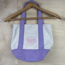 Trader Joes Pastel Purple Lavender Mini Tote Bag 2025 Edition