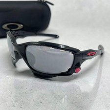 Oakley Racing Jacket Black, Gray, Red Black, Gray Sunglasses Case Used