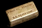Vintage 5 Oz. .999 Fine Silver Bar  U.S. Silver Corp.