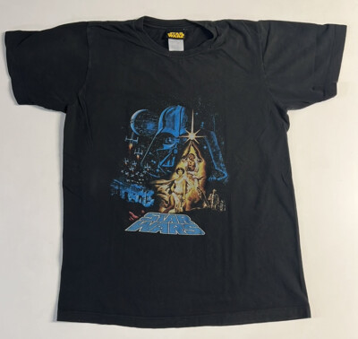 Vintage Star Wars Black Graphic T Shirts