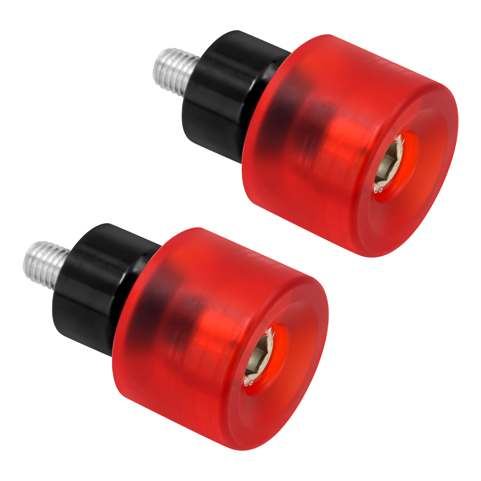 F&R Crash Bar Guard M12 Red Bars Screw End Cap Bolt Ball Fit For Harley Touring