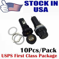Panel Mount Screw Cap Fuse Holder Case for 6X30 MM Glass Tube FUSE - 10 Pack