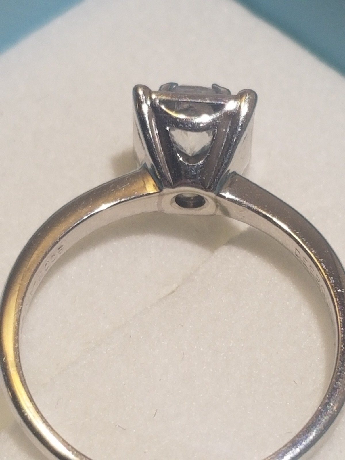 4g Solid Platinum 900 Ring Solitaire Real Diamond… - image 8