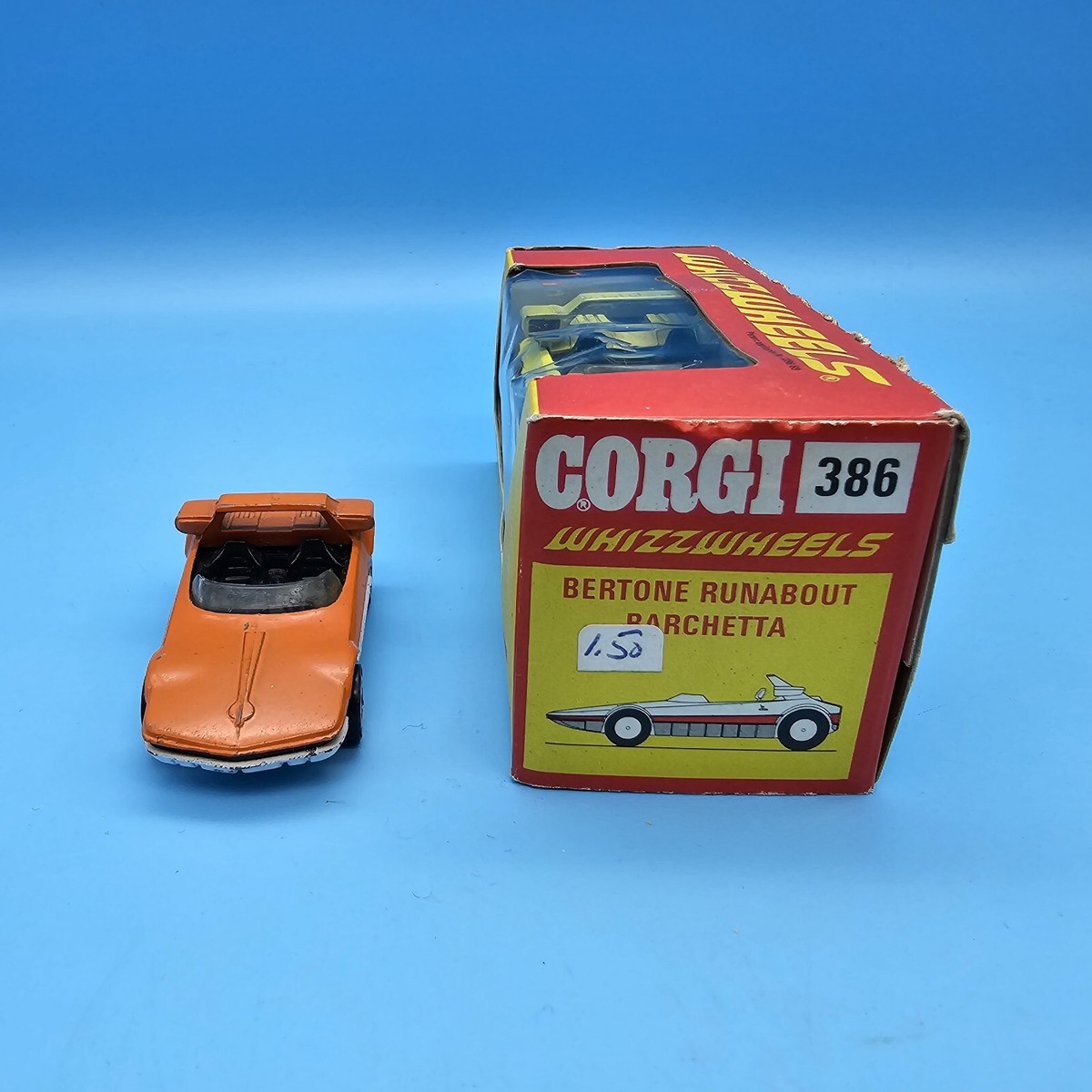 Corgi Toys WhizzWheels #386 Yellow Bertone Runabout Barchetta Lot