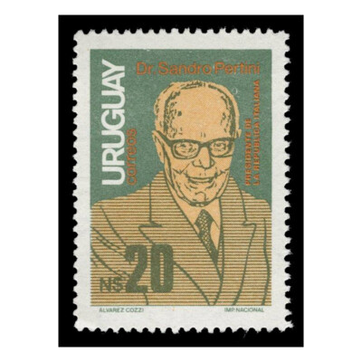 FR6927 - 1987 Uruguay Stamp Dedicated to Sandro Pertini