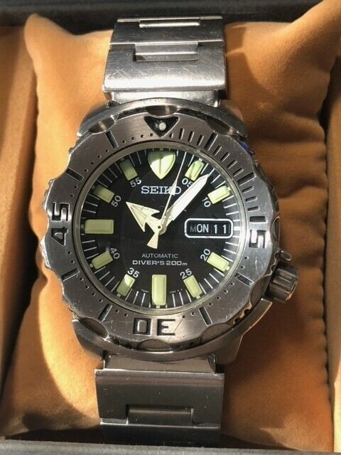 SEIKO 7S26-0350 SKX779 Black Monster SS Automatic Men's SEIKO 7S26-0350 SKX779 Black Monster SS Automatic Men's