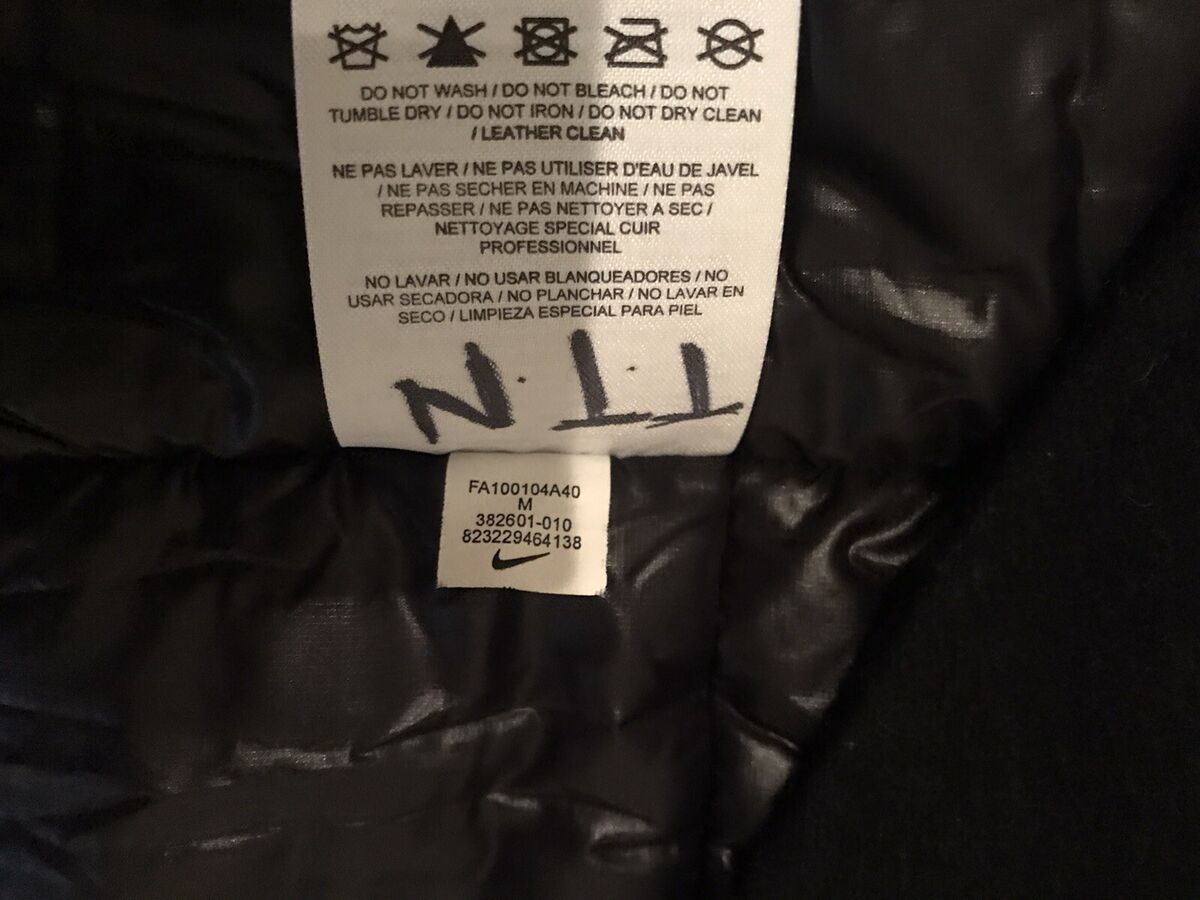 Nike Womens Blacked Out Wool Leather Destroyer Jacket M Nike Womens Blacked Out Wool Leather Destroyer Jacket M