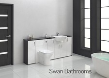 HACIENDA / WHITE HI GLOSS BATHROOM FITTED FURNITURE 2000MM