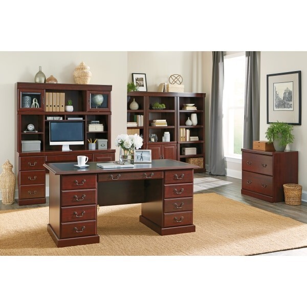 Sauder Heritage Hill – Libreria A 2 Ante, Finitura Ciliegio Classico, Capiente E Robusta