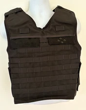 Second Chance Male Standard Tactical Armor Carrier Side Open M/L Black Molle