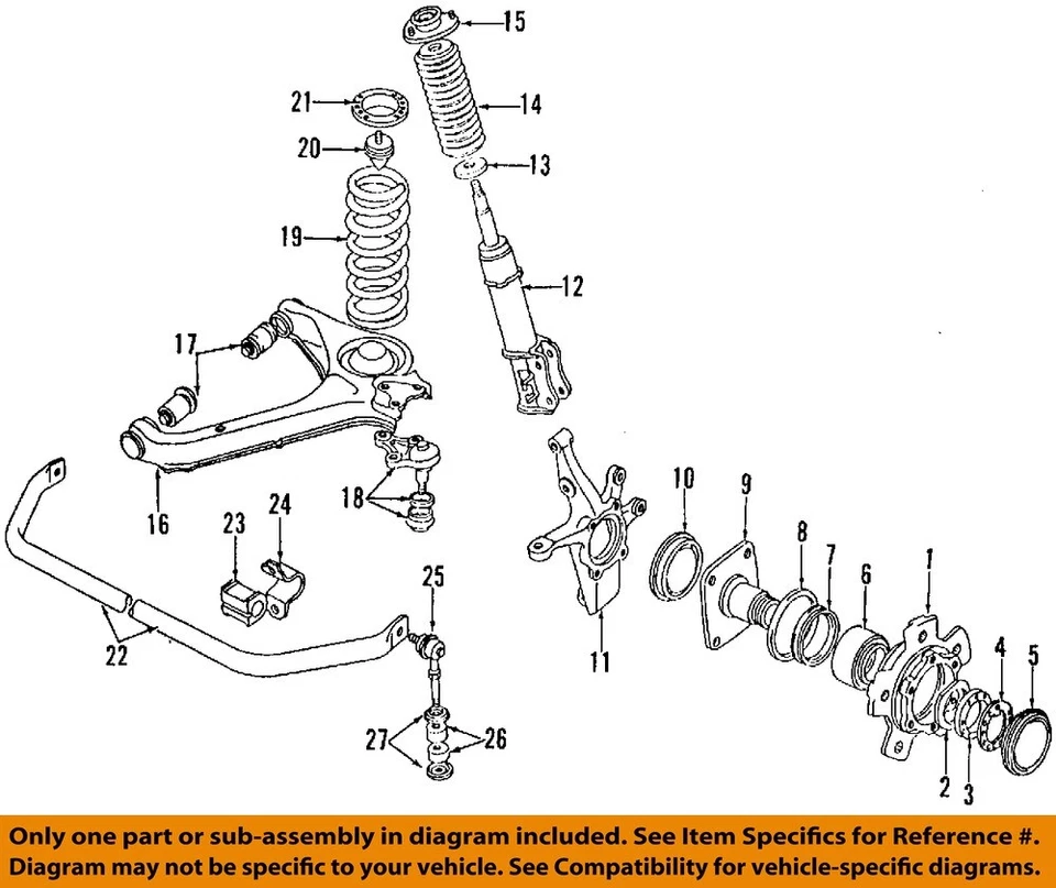 Used Front Suspension Stabilizer Bar fits: 1997 Suzuki Sidekick Front Front Grad Foto 3 de 4