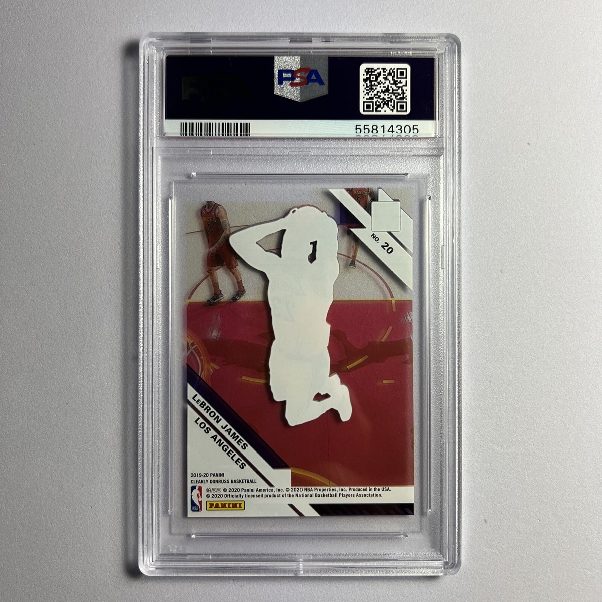 2019 Panini Clearly Donruss Basketball Base Card #20 LeBron
