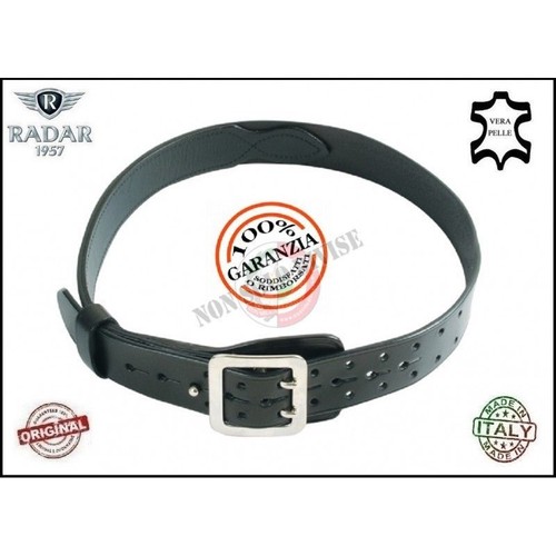 belt Reinforced Black Leather Leather belt Premium Radar 1957 Italy CC