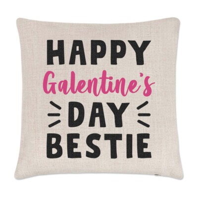Happy Galentines Day Bestie Valentines Gals Cushion Cover Pillow