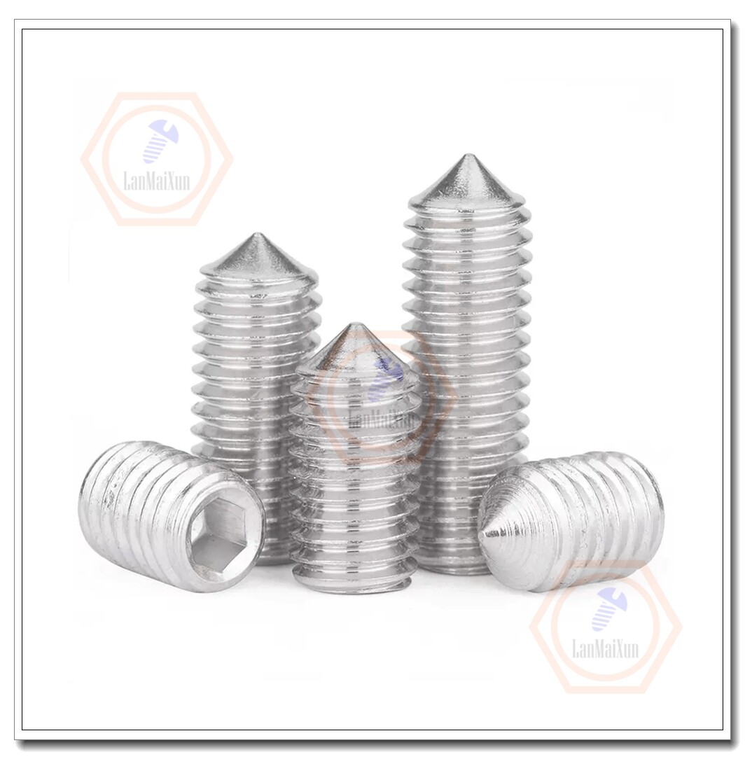 M8 M10 M12 M14 M16 304 Stainless steel Cone point Grub screws Bolts Hex Socket