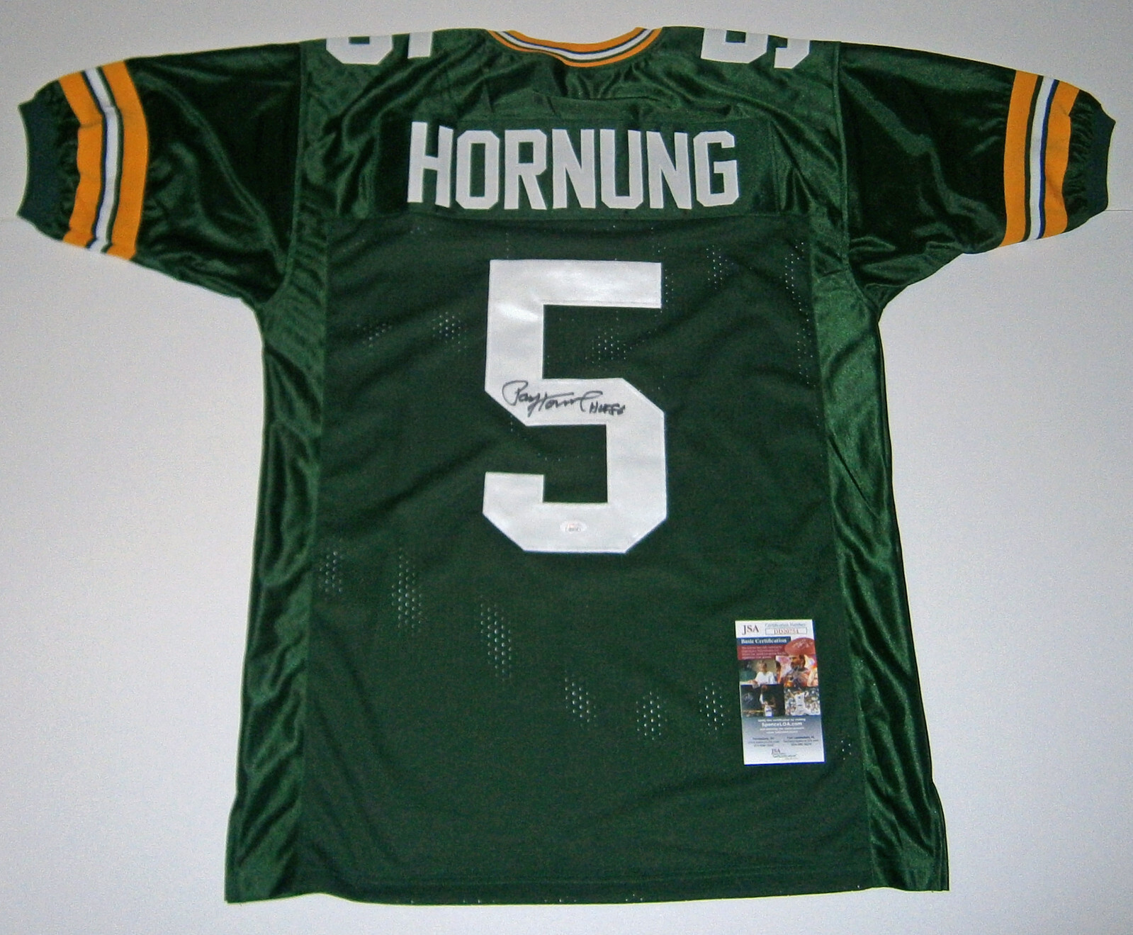 Paul Hornung Autographed Signed PACKERS custom jersey w/ HOF 86 JSA COA AUTO 