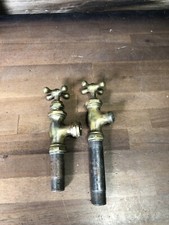 PAIR ANTIQUE BRASS FAUCETS