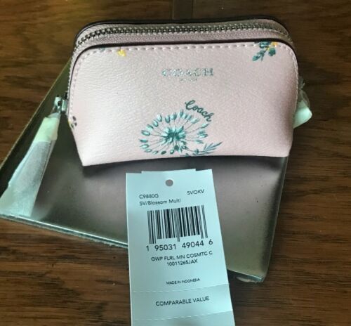 Coach Old Coach Accessory Pouch Handbag Leather Bordeaux 9311 XZ