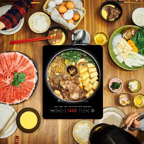 Induction Hob Cooker 2200W Touch Single Hot Plate Electric Cooktop 8 Level Black - Picture 3 of 12