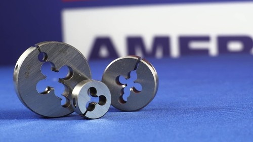 Chamfered High-Speed Steel Round Pipe Die - 1-1/2"-11-1/2 NPS with Beveled Slots - Picture 7 of 11