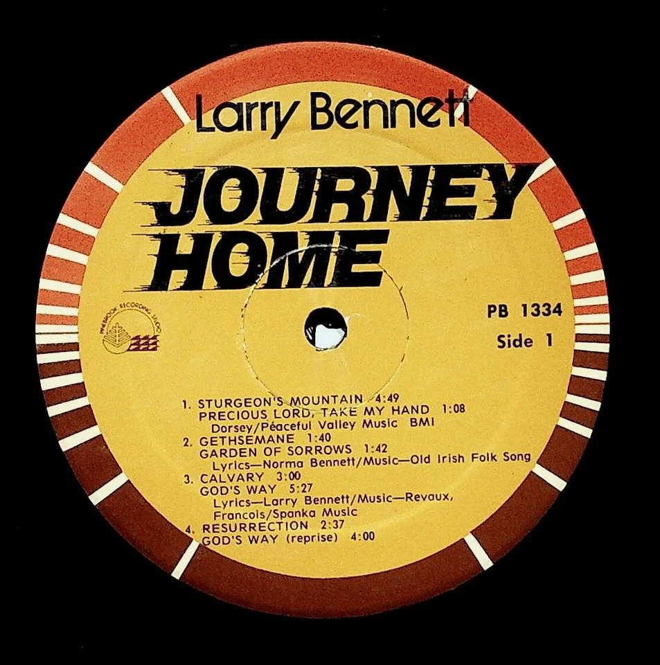 Maineville Ohio Larry Bennett Journey Home Gospel Christian Vinyl LP Record VG+ Foto 4 de 4