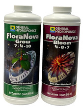 General Hydroponics FloraNova Grow  Bloom 1 Quart Combo - gh flora nova qt