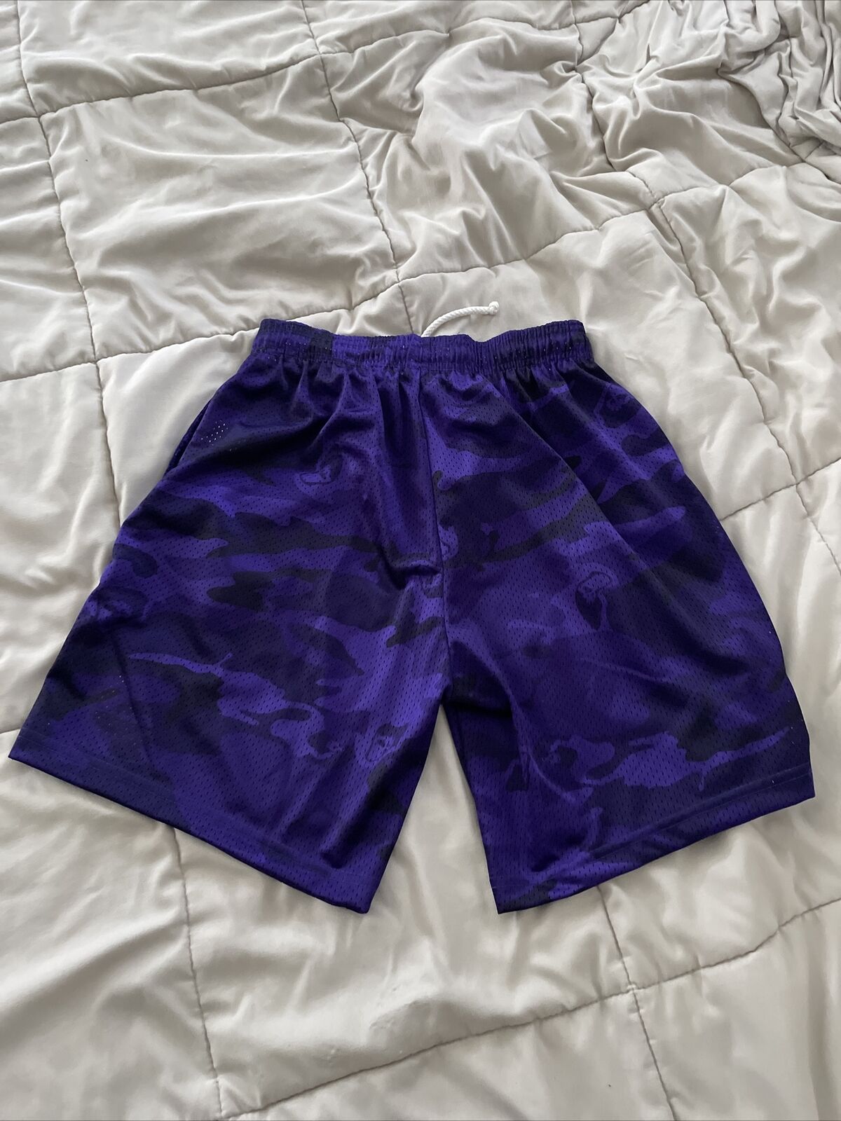 Warren Lotas LA Lakers Reaper Purple Camo Mesh Shorts Size M