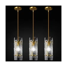 Modern Crystal Pendant Lighting Gold Pendant Lights Mini Glass Chandeliers, A...