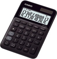 Casio® MS-20UC-BK Tischrechner Solar-/Batteriebetrieb 12Stellig Lc-Display Schwa