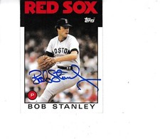1986 TOPPS BASEBALL #785 Bob Stanley Boston Red Sox Signed Autograph