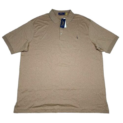 Polo Ralph Lauren 3XB Big & Tall Soft Cotton Beige Polo Shirt Classic Fit - Picture 1 of 6