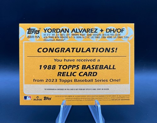 2023 Topps Series 1 & 2 1988 Topps Baseball Jersey Relic 88R - Complete Your Set - Picture 38 of 38