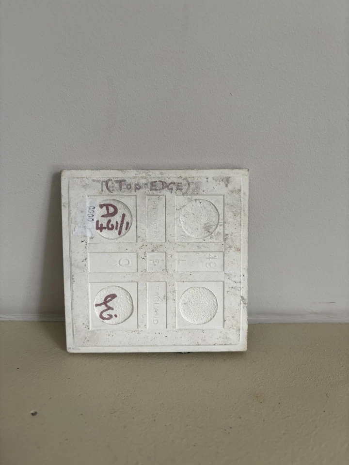 Juego de 2 azulejos de flores de Pilkington vintage pintados a mano Foto 3 de 4