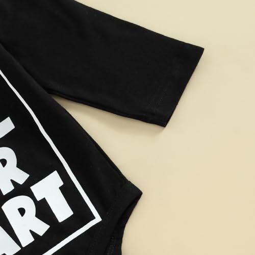 Toddler Baby Boy Valentines Day Outfit Letters Long Sleeve 0-3 Months C-black - Picture 7 of 8