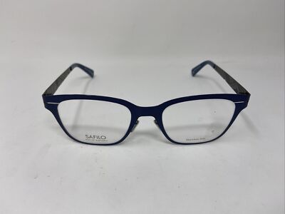 SAFILO EYEWEAR SAW 003 TII 50/20-135 BLUE GRAY EYEGLASSES FRAME !O04