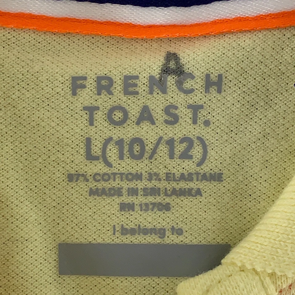 Camisa polo uniforme manga corta amarilla grande 10/12 French Toast niñas nueva con etiquetas *defecto Foto 2 de 4